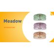 Lámpara-de-techo-de-diseño-de-latón-con-cristal-marrón-con-LED-regulable-en-3-pasos---Meadow