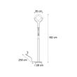 Lampadaire-moderne-doré-avec-bras-de-lecture-avec-LED-et-variateur---Divo