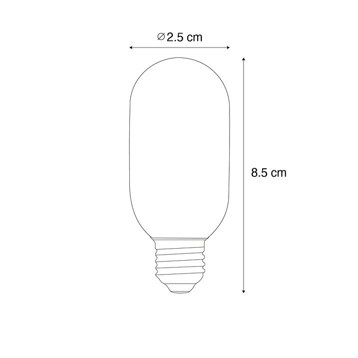 Set mit 5 dimmbaren E14 LED-Glühbirnen Gold T25 4W 300 lm 2200K
