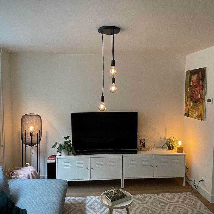 Industriāla piekaramā lampa melna 3 gaismas - Facil