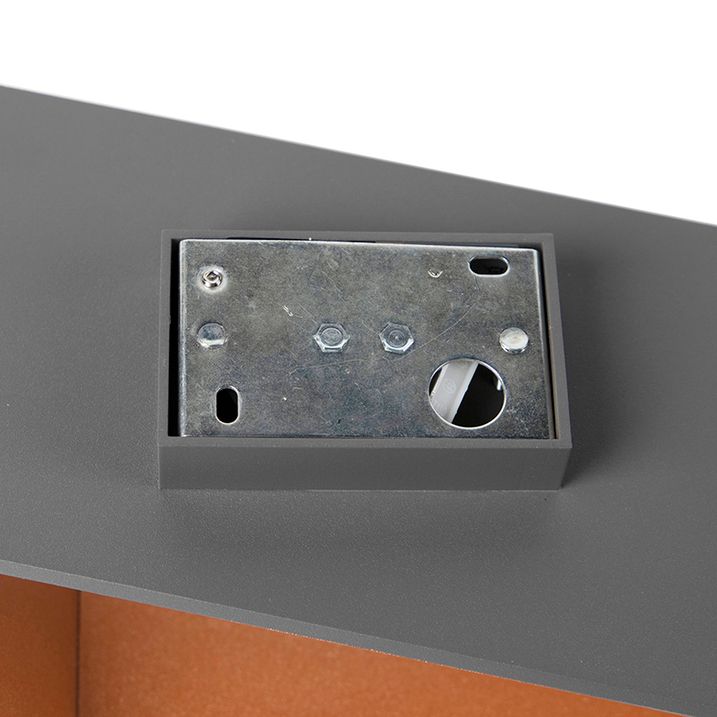 Nástenná lampa Fold sivá s meďou