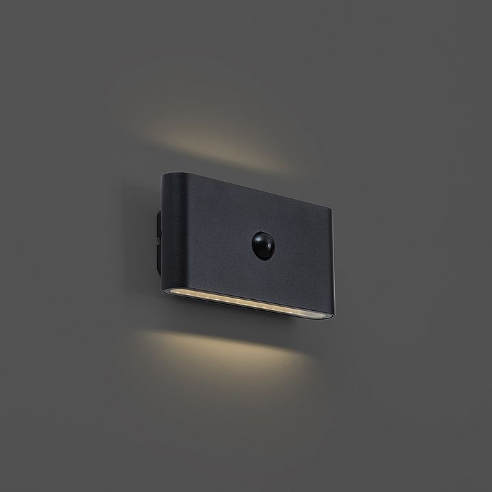 Wandlamp zwart Lux Sensor Magnetisch Incl. LED Oplaadbaar - Batt