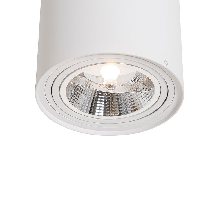 Set of 4 Modern Ceiling Spotlights White Rotatable and Tiltable AR111 - Rondoo Up