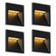 Set-van-4-moderne-inbouw-wandlampen-zwart-incl.-LED---Gem-2