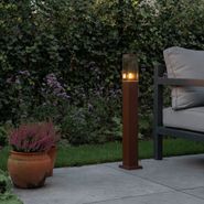 Moderné-vonkajšie-lampy-na-stĺp-hrdzavohnedá-80-cm---Malios