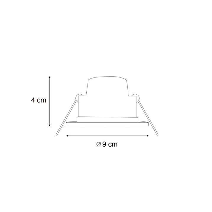 Set van 12 inbouwspots wit incl. LED dim to warm 7W IP65  - Blanca