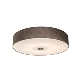 Lámpara de techo inteligente Taupe 70 cm con 6 bombillas WiFi A60 - Drum Jute