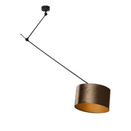 Ripatslamp must pronksist sametvarjundiga 35cm - Blitz