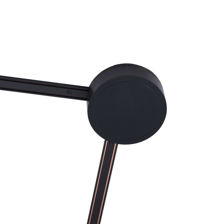 Nowoczesny system oświetlenia szynowego z 8 czarnymi reflektorami jednofazowymi 400 cm - Magnetic Gert
