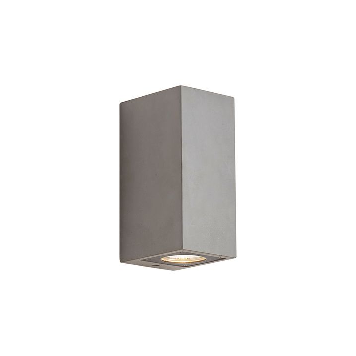 Lampada da parete moderna da esterno grigia a 2 luci IP44 - Pompei