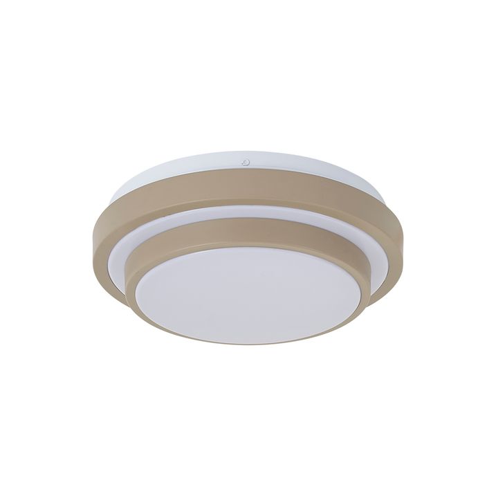 Moderné stropné svietidlo sivohnedé s bielou farbou 25 cm IP44 - Walden