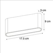 Wandleuchte-weiß-17,5-cm-inkl.-LED-IP65---Batt