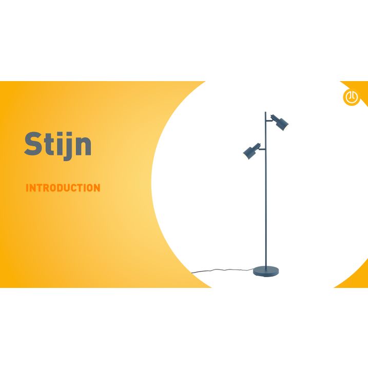 Lámpara de pie moderna azul 2 luces - Stijn
