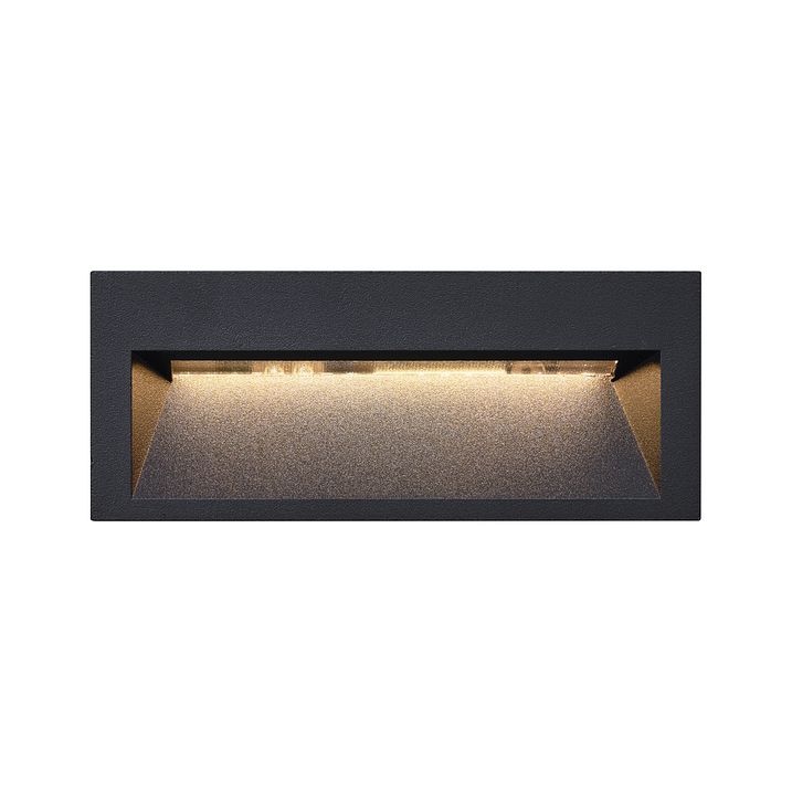 Set 6 modernih vgradnih stenskih svetilk črne barve 16 cm vklj. LED IP65 - Mert