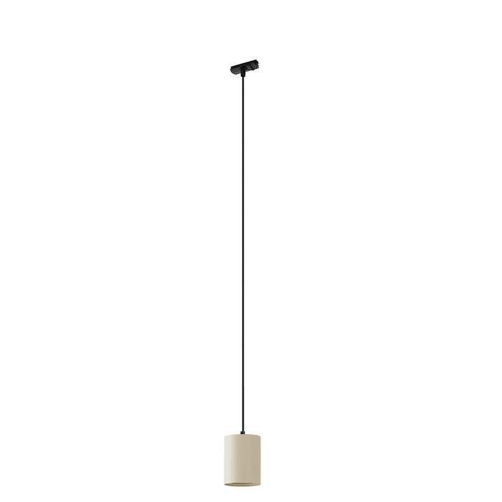 Moderne pendellampe beige med svart for skinnesystem 1-fase GU10 70mm - Iconic Holt