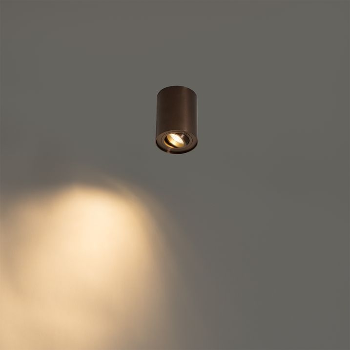 Pametni stropni reflektor temno bronast vrtljiv in nagiben vklj. Wifi GU10 50mm - Rondoo Up
