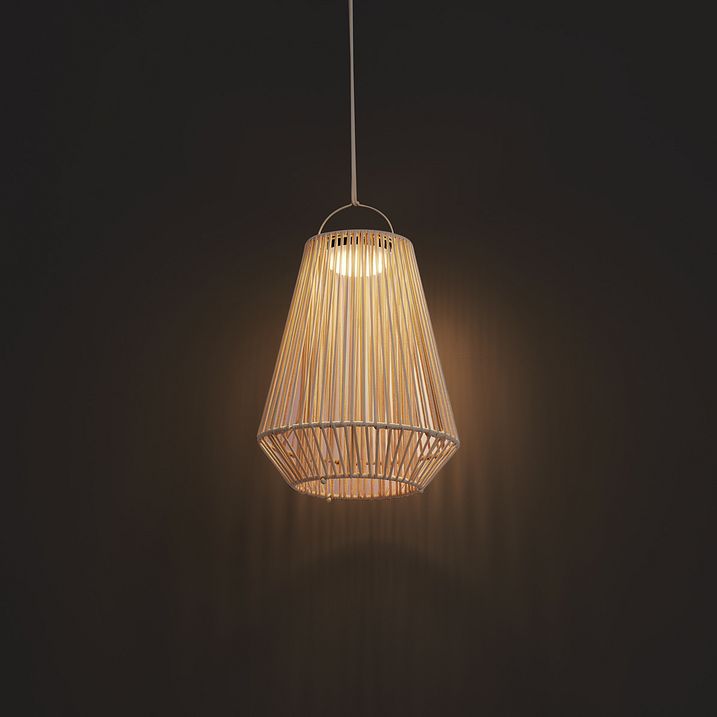 Bohemisk bordslampa beige inkl. LED 3-stegs dimbar IP54 solcellsladdningsbar - Duca