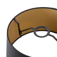 Cotton-Lampshade-Black-32/25/18-with-Gold-Interior