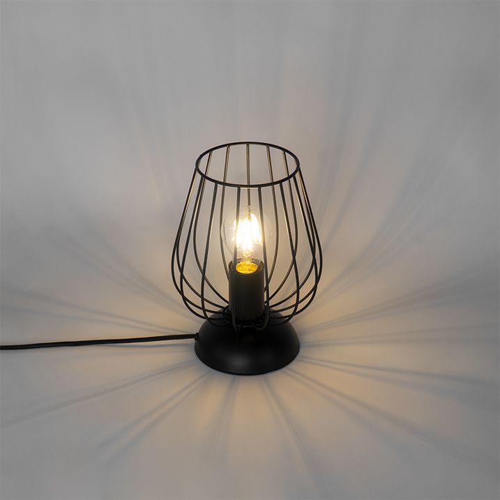 Lampe de table moderne filaire noire - Palica