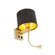Lampada-da-parete-moderna-in-ottone-con-paralume-in-velluto-nero---Brescia