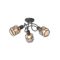 Plafón de diseño negro con dorado 3 luces - Noud