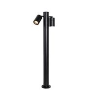 Stoječa-zunanja-svetilka-črna-80-cm-IP44-nastavljive-2-luč---Duo