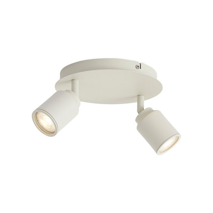 Spot modern de baie bej cu 2 lumini IP44 - Ducha