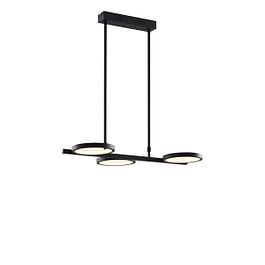 Modern pendellampa svart inkl LED 3-stegs dimbar 3-ljus - Vivé