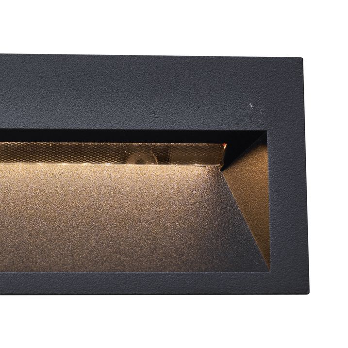 Moderne Inbouw Wandlamp Zwart 16cm incl. LED IP65 - Mert