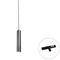 Design hanglamp zwart incl. rail adapter 1-fase - Slimline Tuba small