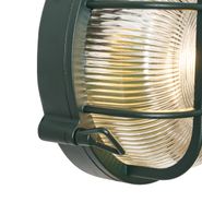 Utendørs-vegg--og-taklampe-mørkegrønn-rund-IP44---Noutica