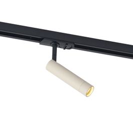 Faretto moderno beige con nero per sistema a binario monofase - Iconic Ivy