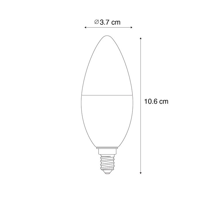 Set od 5 pametnih E14 LED sijalica C37 Opal RGBW 4.9W 470 lm 2700-6500K