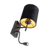 Lampada-da-parete-in-stile-Art-Déco-nera-con-paralume-in-velluto---Stacca