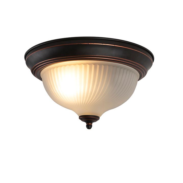Klassieke plafondlamp bruin opaal - Classico