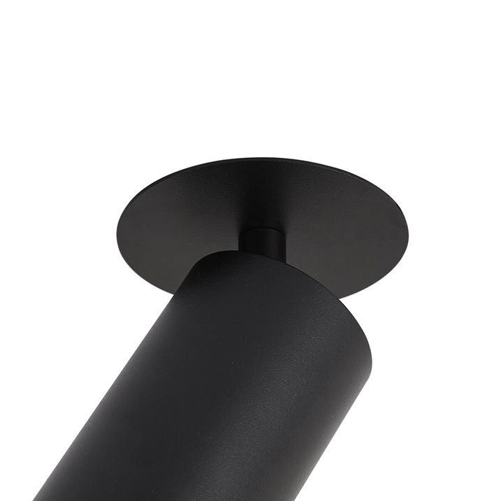 Komplekt 6 modernset süvistatavat kohtvalgustit must GU10 50mm IP44 - Chels