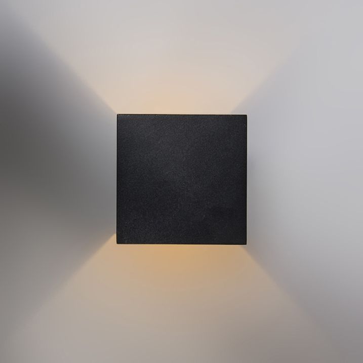 Set mit 2 Design-Wandleuchten Schwarz/Gold inkl. LED - Caja