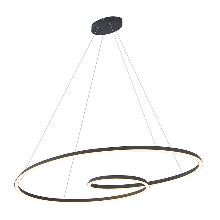 Skandinavska viseča svetilka črna 110 cm vklj. LED s 3-stopenjskim zatemnjevanjem - Circuit