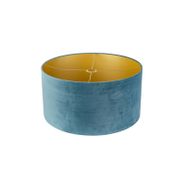 Paralume-in-velluto-blu-50/50/25-con-interno-dorato