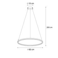 Crna-viseća-lampa-60-cm-uključujući-LED-3-stepeno-prigušivanje---Girello