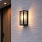 Buiten wandlamp zwart met ribbel glas IP44 - Charlois