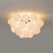 Plafón-inteligente-negro-con-cristal-opalino-6-luces-incl.-Zigbee-G9---Uvas
