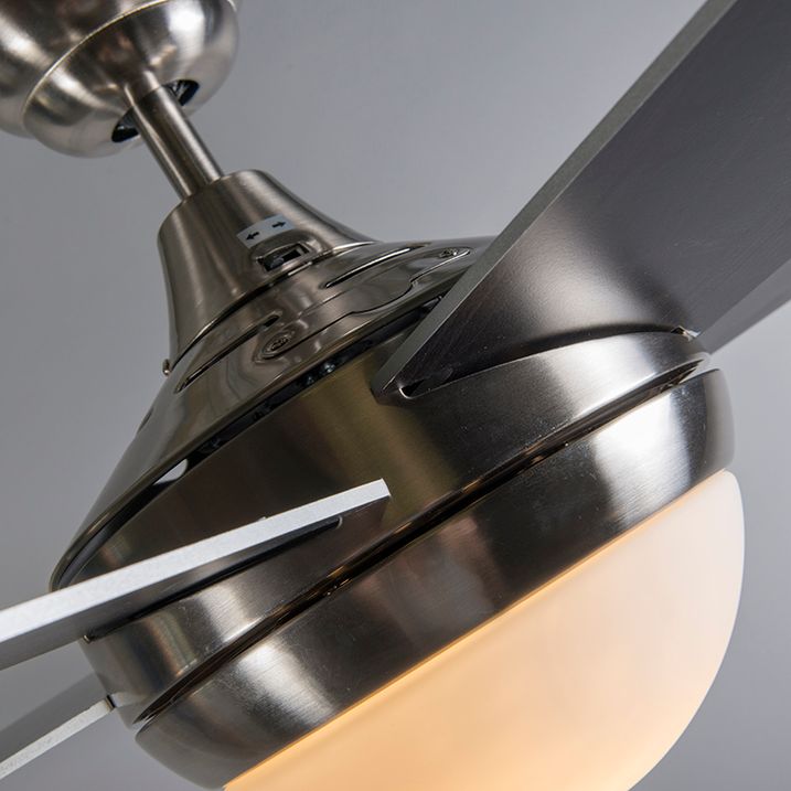 Stropní ventilátor ocelový s černým dřevěným potiskem 132 cm s dálkovým ovládáním - Cool