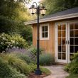 Lanterne-d'extérieur-classique-noire-235-cm-2-lumières-IP44---Berta