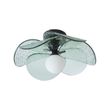 Plafonieră-de-design-neagră-cu-sticlă-verde-striată---Kemner