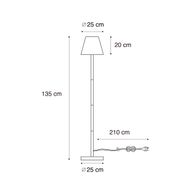 Lampada-da-terra-da-esterno-moderna-intelligente-con-paralume-nero-bianco-incl.-Wifi-A60---Virginia