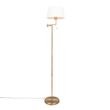 Lampa-de-podea-clasică-din-bronz-cu-abajur-alb-reglabil---Ladas-Fix