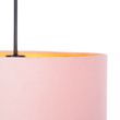 Pendant-Light-with-Velvet-Shade-Pink-with-Gold-40-cm---Combi