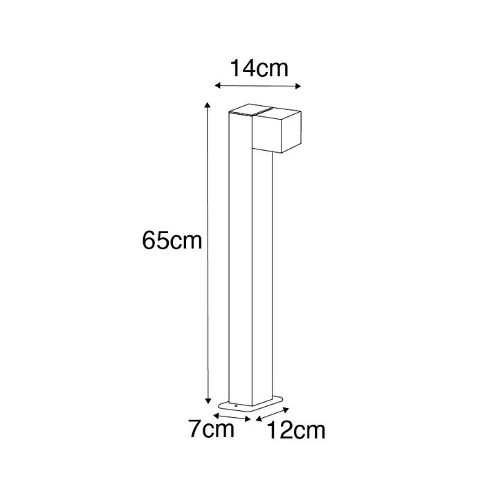 Industrial Outdoor Standing Lamp Antique Gold 65 cm IP44 - Baleno