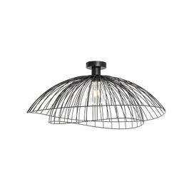 Design plafondlamp zwart met dubbel kap 66cm - Pua